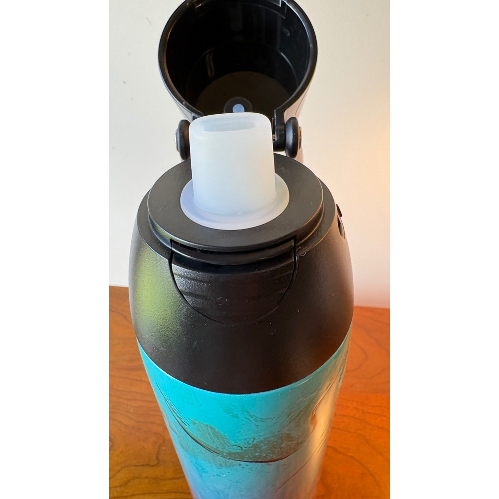Tervis Stainless Steel Water Bottle Teal Purple Marble VersaLid 2-in-1 24oz - Picture 5 of 11